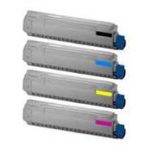 New Compatible Okidata MC860 4-Pack Toners (Black, Cyan, Magenta, Yellow)