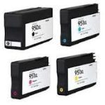 HP 950XL/951XL Combo Remanufactured 4-Pack High Yield Ink Combo