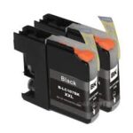 Brother LC107BK Black Super High Yield Compatible 2-Pack Inks 1,200 Pages
