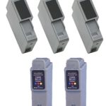 Canon BCi-21, BCi-24 Compatible Value Pack Combo Ink Cartridges (3 Black, 2 color)