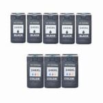 Canon PG245XL, CL246XL ReManufactured High Yield 8-Pack Combo (5 Black, 3 Color)