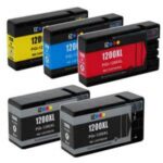 Compatible 5-Pack PGi 1200XL for Canon MAXIFY MB2020, MB2320 (2 Black, 1 Cyan, 1 Yellow, 1 Magenta)