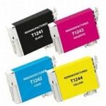 Epson T124XL 4-Pack Remanufactured High Yield Ink Combo