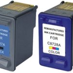 HP 27/28 Remanufactured Ink Cartridge Combo Black C8727A/Color C8728A