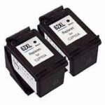 HP 62XL Remanufactured BLACK 2-Pack Ink Cartridges C2P07AN