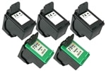 HP 74XL, 75XL Remanufactured 5-Pack Ink Combo