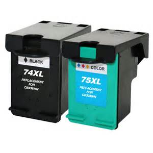 HP-74XL-75XL-Combo-Compatible-Ink-Combo-Black-and-Color-CB336-CB338.jpg HP 74XL, 75XL Remanufactured 2-Pack High Yield Ink Combo - Image 1