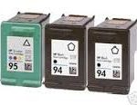 HP 94/95 3-Pack Combo Remanufactured Ink 2 Black/1 Color