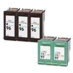 HP 96/97 5-Pack Combo Remanufactured Ink 3 Black/2 Color