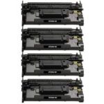HP CF258A (58A) 4-Pack Chipped Compatible Toners LJ Pro M404/M428/Ent M406