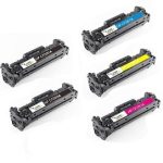 HP Color LaserJet Pro M476 Compatible 5-Pack Combo 312A Toners