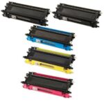 Brother TN210 5-Pack Combo New Compatible Toners (2 Black/1 Cyan/1 Yellow/1 Magenta)