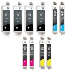 remanufactured-10-pack-T043-combo-for-Epson-Stylus-C84-C86-CX6400-CX6600.jpg Epson Stylus C84, C86, CX6400, CX6600 Compatible 10-Pack Combo - Image 1