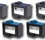 Remanufactured 5-Pack Combo No 82, No 83 Lexmark Ink Cartridges (3 Black, 2 Color)