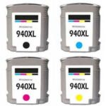 HP 940XL Compatible 4-Pack Ink Combo for Officejet Pro 8000, 8500