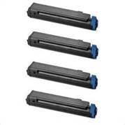 Okidata B4400,B4500,B4550,B4600 series 4-Pack Toner (43502301) $11.47 each