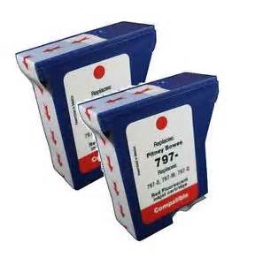 Pitney Bowes 797-0 Compatible 2-Pack for Mailstation 2, K700, K7MO, Red Ink Cartridge $18.20 each ($32.40)