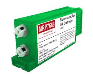 Nupost Pitney Bowes 766-8 for DM800, DM900, DM1000 Fluorescent Red Postage Ink