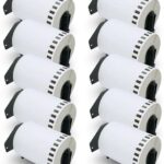 Brother DK2243 Compatible 10-Pack White Paper Labels 4″ X 100′ Length