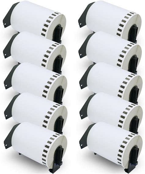 Brother DK2243 Compatible 10-Pack Loaded Spools 4″ X 100′ Length