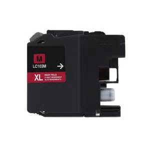 Brother LC103M Magenta Compatible 3-Pack High Yield Ink Cartridges (LC103M) $4.70 each ($14.10) Free Shipping