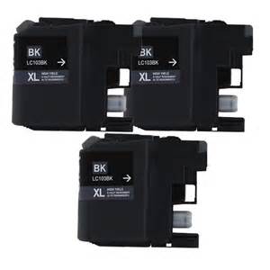 Brother LC103K Black Compatible 3-Pack High Yield Ink Cartridges $4.70 each ($14.10) FREE SHIPPING