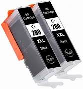 Canon CLi-280XXL Black Compatible 2-Pack Super High Yield $10.95 each ($21.90)