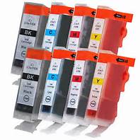 Canon BCi-3e 8-Pack Compatible Ink Cartridges (2 Black, 2 Cyan, 2 Magenta, 2 Yellow) $2.50 ea