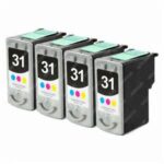 Canon CL31 Compatible 4-Pack Color Ink Cartridges