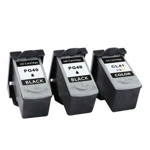 Canon PG-40, CL-41 3-Pack Combo Re-Manufactured Ink Cartridges (2 Black, 1 Color) $43.00