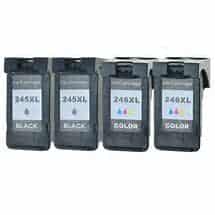 Canon PG245XL, CL246XL ReManufactured High Yield 4-Pack Combo (2 Black, 2 Color) $79.90