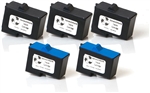 Dell A940, A960 Re-Manufactured 5-Pack High Yield Series 2 Ink Combo