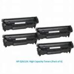 HP Q2612X (12X) Compatible High Yield 4000 Page 4-Pack Toners