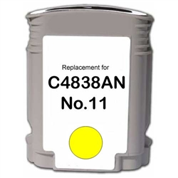 HP #11 Yellow Compatible High Yield Ink Cartridge C4838AN $7.00