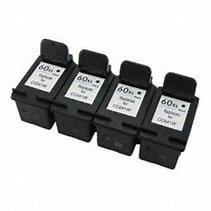HP 60XL High Yield Black 4-Pack Re-Manufactured Ink Cartridges CC641WN $17.00 each ($68.00) Free Shipping