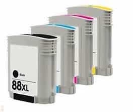 HP 88XL 4-Pack Remanufactured Ink Combo, Black, Cyan, Magenta, Yellow $9.00 each ($36.00) Free Shipping
