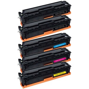 HP 305A/305X Compatible 5-Pack Combo for Color LaserJet M351/M451 series