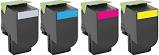 Lexmark CS510 Compatible 701X 4-Pack Extra High Yield Toner Set