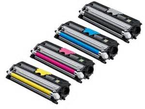 FREE SHIPPING! Konica Minolta Magicolor 1600 series 4-Pack 2,500 Page Toners (Black, Cyan, Magenta, Yellow) $119.95