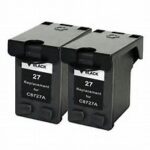 HP 27 Black 2-Pack Remanufactured Ink Cartridges C8727A