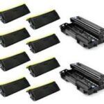 Brother TN570/DR500 8-Pack Compatible TN570 Toners & 2 DR500 Drums