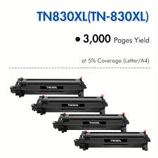 Brother TN830XL Compatible 4-Pack High Yield Toners