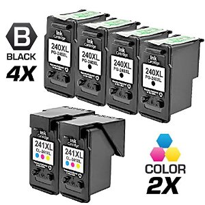 Canon CL241XL, PG240XL Premium ReManufactured 6-Pack Combo (4 Black, 2 Color) $99.95 FREE SHIPPING