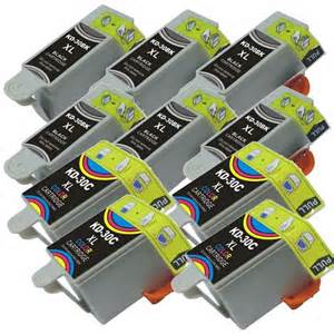 Kodak #30XL 10-Pack New Compatible Ink Cartridges (6 Black, 4 Color) $6.99 each Free Shipping