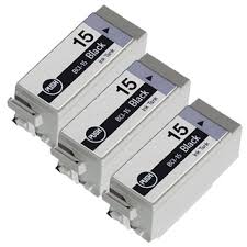 Compatible 3-Pack Black BCi-15B for Canon iP70, iP80, iP90 series