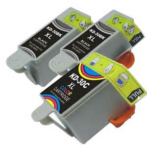 Kodak #30XL 3-Pack High Yield New Compatible Ink Cartridge Combo (2 Black, 1 Color) $7.95 each