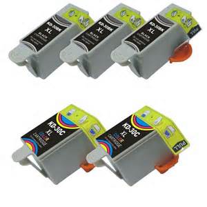 Kodak #30XL 5-Pack High Yield New Compatible Ink Cartridges (3 Black, 2 Color) $7.20 each
