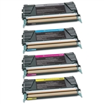 New Compatible Lexmark C746, C748, X748 High Yield 4-Pack Combo (Black, Cyan, Yellow, Magenta) $87.30 each