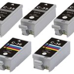Canon PIXMA iP100 5-Pack Compatible Ink Combo (3 PGi-35 Black, 2 CLi-36 Color)