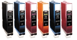 Canon CLi8 Compatible 6-Pack Ink Combo (Cyan, Yellow, Magenta, Black, Photo Cyan, Photo Magenta) $3.99 each ($23.94)